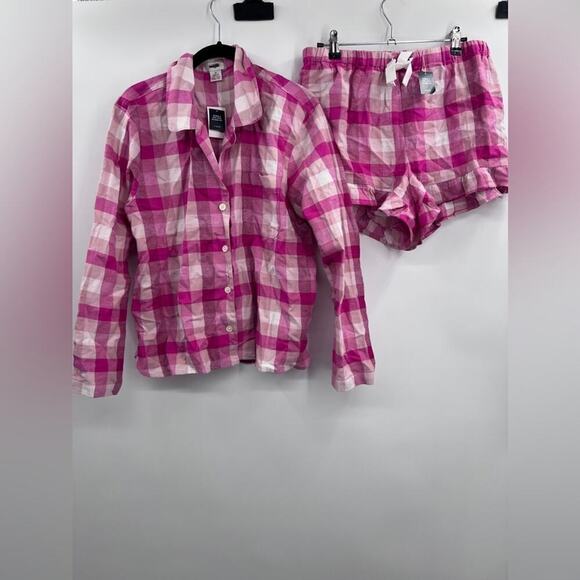 J.Crew Long-sleeve ruffle flannel pajama set - Picture 3 of 4